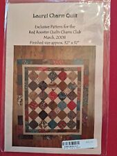 Laurel Charm Quilt Pattern 32" x 37" Red Rooster