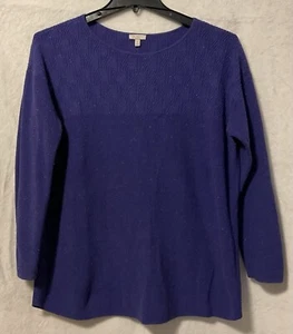 Maglione pullover Talbots donna viola confetti misto cotone maglia taglia 1X - Foto 1 di 7