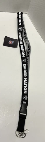 NFL Las Vegas Raider Nation Two tone Clip on Lanyard Cover