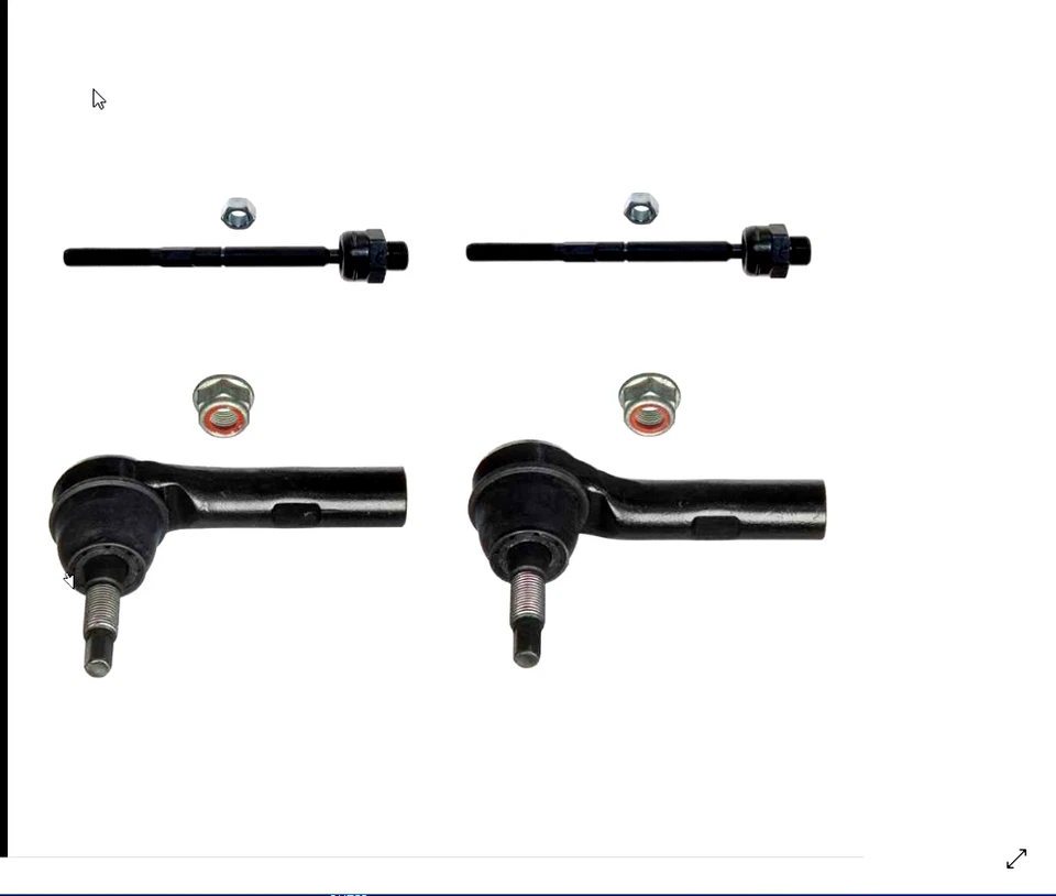 ✅4 pc Set Two New Inner Tie Rod  Two outer tie rods for  2000-2006 Audi TT ✅ Foto 1 de 1