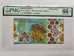 TEST NOTE PWPW HONEY BEE 013 PWPW test note polymer substrate PMG 66 HH6096096 - Picture 1 of 2