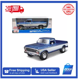Special Edition Blue 1979 Ford F150 Pick-Up- 1:18 Scale Maisto Diecast Model Car - Picture 1 of 4