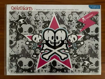 tokidoki Macbook PC Laptop Removeable Vinyl Skin Gelaskin Skull Design 15.4" - Image 1 of 2