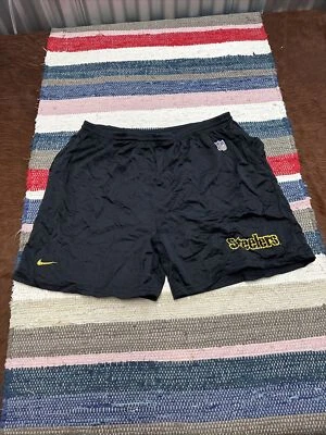 Vintage RARE Black Pittsburgh Steelers NFL Nike Swoosh WHITE TAG MADE USA XL - Image 1 of 4