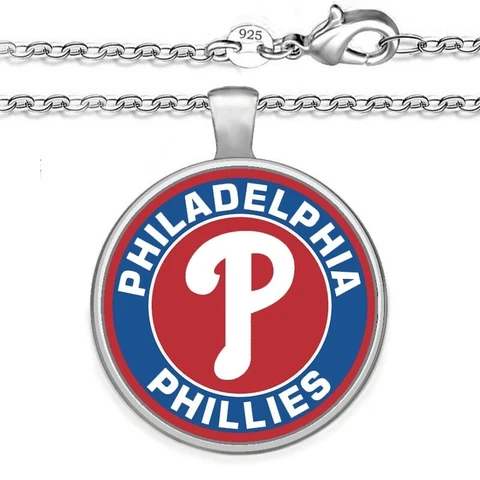 Philadelphia Phillies Womens Mens 925 Sterling Chain Necklace Baseball Gift A1 Cover