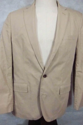 NWOT  $398 J. Crew 2-Button Khaki Tan 100% Cotton Sport Coat 42R NEW - Image 1 of 4