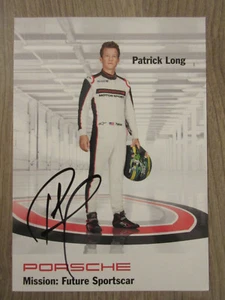 Tarjeta de autógrafo original firmada Patrick Long / Porsche Future Sportscar T357 - Imagen 1 de 2