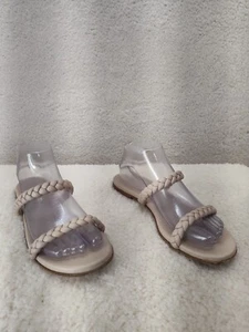 GIANVITO ROSSI scarpe sandali casual donna basse 8 beige slip on due cinturini - Foto 1 di 18