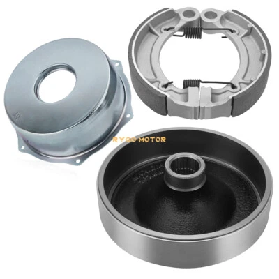 Rear Brake Drum Hub Shoes Cover Kit for Yamaha Bruin 250 350 YFM250 YFM350 04-06 - Image 1 of 4