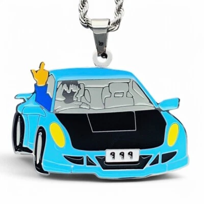 ¡Collar Juice WRLD GBGR! Colgante de acero inoxidable esmaltado + cadena de acero 999 Club Foto 1 de 3