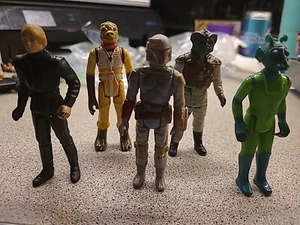 5 STAR WARS KENNER VINTAGE 1977-85 Boba Fett/Bossk/Klattu/Greedo/Jedi Luke - Picture 1 of 24