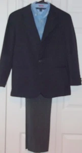 Boys size 12 4piece outfir; sport coat/blazer; shirt, 2 pair pants, khaki & grey - Picture 1 of 14