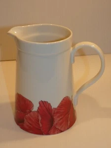 Portmeirion Botanic Blooms Cream Pitcher, Red Flowers - Picture 1 of 8