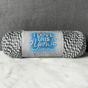 I Love This Yarn! Colors Super Soft Acrylic Yarn - 1 Skein Color Black Gradient - Picture 1 of 3