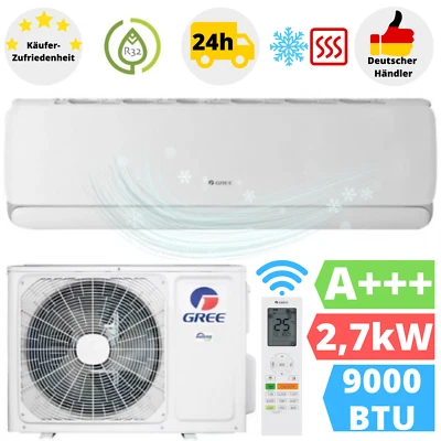 Gree G-Tech Silver Klimaanlage 9000BTU Klimagerät Inverter Klima WLAN 2,7 kW - Bild 1 von 4
