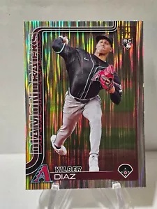 2025 Topps Series 1 Yilbur Diaz #104 Meijer Exclusive Tinsel Parallel - Bild 1 von 2