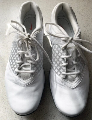 Zapatos de golf Nike Air intercambiables de cuero blanco gris para mujer 418379-101 talla 8 Foto 1 de 4