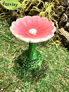 Puppenhaus Feengarten Zubehör Waldzwerg Vogeltränke Tulpe Gänseblümchen Blume - Bild 1 von 3