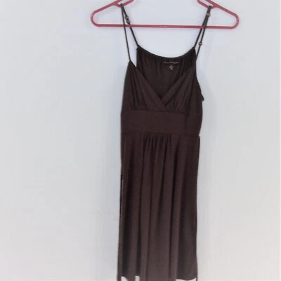 Женское коричневое платье City Triangles. Размер S. без рукавов. Галстук на талии. Ремешок с бисером - Изображение 1 из 4