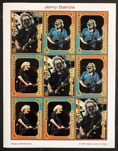 MONTSERRAT JERRY GARCIA STAMPS 1999 MNH ROCK N ROLL GRATEFUL DEAD GUITAR MUSIC - Picture 1 of 1