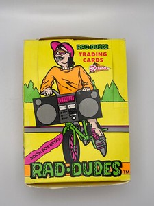 Pacific 1990 Rad Dudes Trading Cards Wax Box, 36 Packs Complete