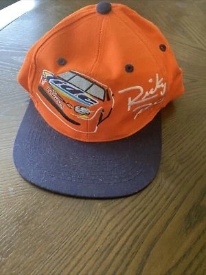 Vintage 1990s NASCAR Ricky Rudd #10 Tide Racing Team Adjustable Hat Orange Cap - Изображение 1 из 4