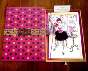 Papyrus NIQUEA.D Drawer Box Gemmed BRIGITTE Friendship Love Greeting Card RARE - Picture 1 of 11