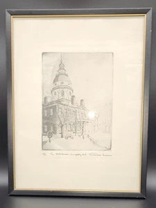 - The Statehouse, Annapolis MD - Radierung von Don Swann 250/300 - 12" x 16" - Bild 1 von 4