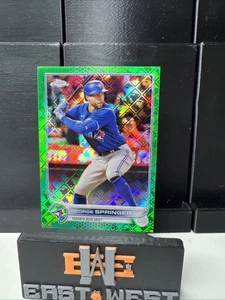 Logofractor cromado Topps 2022 George Springer #101 refractor verde/99 - Imagen 1 de 2