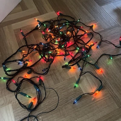 VINTAGE  65 Push-in bulb Christmas Multicoloured Fairy string Lights - Image 1 of 4