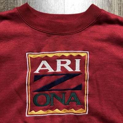 Moletom Arizona Jean Co feminino vintage anos 90 logotipo bordado grande gola redonda Y2K - Imagem 1 de 4