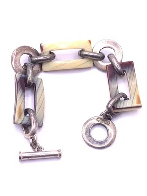 Pulsera Carolee Vintage Firmada Tono Plata Foto 1 de 3