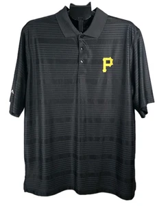 Pittsburgh Pirates Antigua Polo Men's Size XL Black MLB Short Sleeve  - Picture 1 of 6
