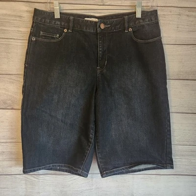 Pantalones cortos vaqueros Coldwater Creek Natural Fit talla 8 lavado oscuro Foto 1 de 4