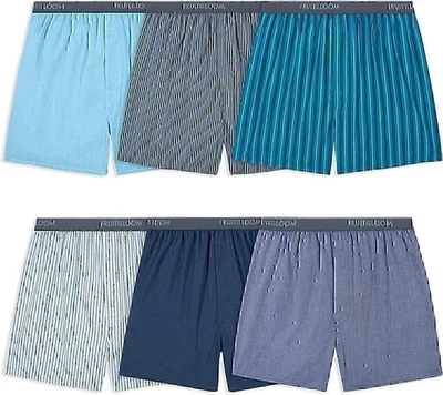Fruit of the Loom Hombre Tag-Free Bóxers Tejido 6-Pack - Imagen 1 de 3