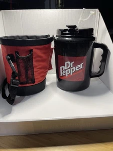 Vintage Betras Dr. Pepper schwarz 64 Unzen Thermobecher Getränk Big Gulp Thermoskanne - Bild 1 von 4