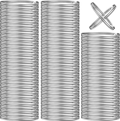 300 PIEZAS Llaveros Divididos, Anillos a Granel para Llavero y Artesanía, Plata de 1 pulgada  Foto 1 de 4