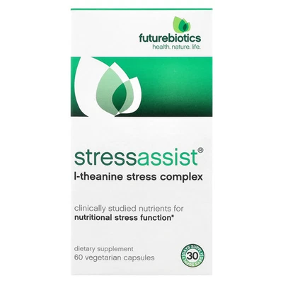 Stressassist®, Complejo de Estrés L-Teanina, 60 Cápsulas Vegetarianas Foto 1 de 3