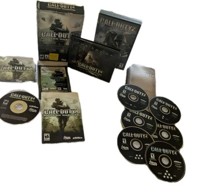 PC Games Call of Duty Lot COD 2 6 Discs + Modern Warfare Collector's CIB TESTED - Image 1 of 4