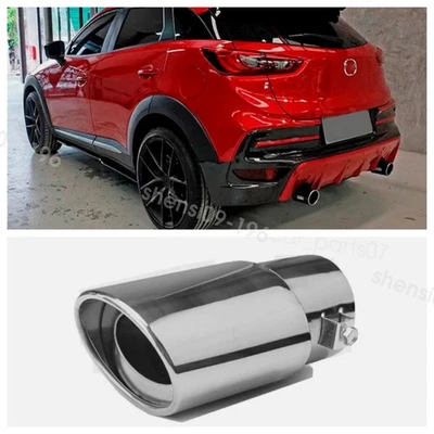 For Mazda CX-3 CX-5 CX-7 CX-9 Stainless Steel 2.1" Exhaust Pipe Tail Muffler Tip Foto 1 de 4