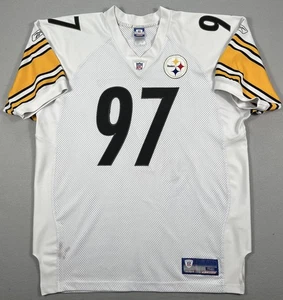 Authentic Pittsburgh Steelers Reebok Kendrell Bell #97 Jersey Size 52 XXL Stitch - Picture 1 of 10