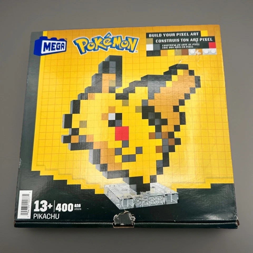 Mega Pokémon Pikachu Pixel Art Kit 400 Piezas Set de Construcción Edad 13+ Mattel Pixel Foto 1 de 2