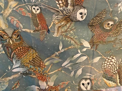 Cuddledown Aurelia Reversible Owl/Leaf Sateen King Duvet, Standard Pillow Sham - Image 1 of 4