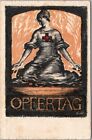 Vintage 1917 I wojna światowa Niemiecka pocztówka "OFFERTAG" Dzień Ofiary / Artysta - podpisany
