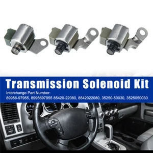 3PCS Transmission Solenoid Kit Shift Lock Up Kit Fit For Toyota Jeep A340E A340F - Picture 1 of 10