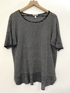Eileen Fisher Organic Linen Top L Knit Boxy Coastal Resort Lux Capsule Lagenlook - Picture 1 of 13
