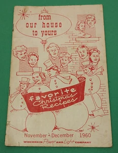 1960 Cookbook Pamphlet WI Power & Light Favorite Christmas Recipes 26pgs Vintage - Foto 1 di 8