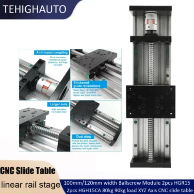  90kg Heavy Duty Linear Guide Stage Actuator Nema23/34 Ballscrew CNC Slide Table - Image 1 of 4