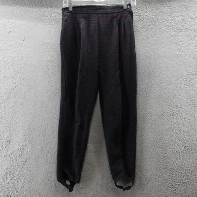 Pantalones Fundamental Things vintage para mujer talla 4P verde a cuadros elásticos damas Foto 1 de 4