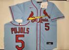 30516 ST LOUIS CARDINALS Pujols Smith Throwback Vintage 100% Real BLUE NWT